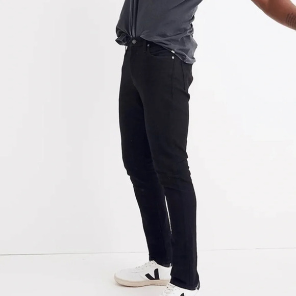 Madewell Mens Skinny Authentic Flex Jeans Classic Black Wash 34 - Picture 1 of 11